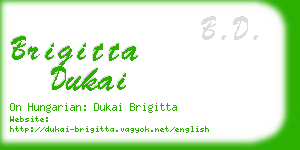 brigitta dukai business card